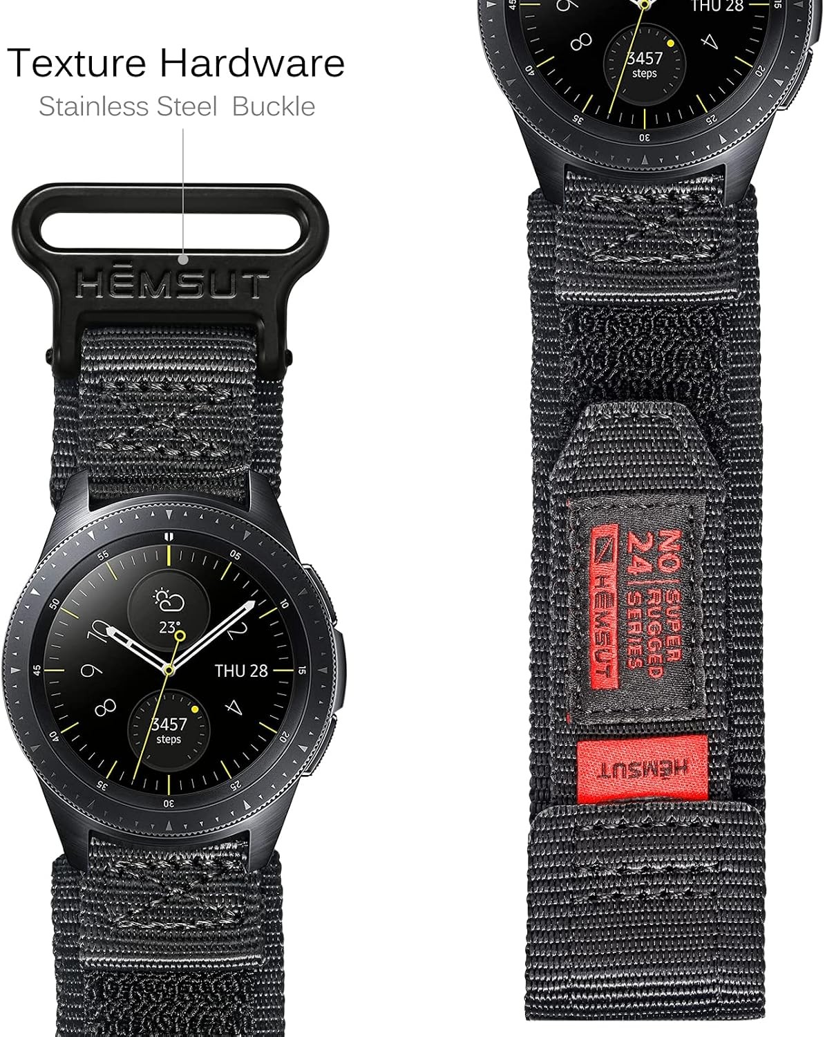 Quick Release Nylon Strap for Samsung Galaxy Watch 7/6/5/4/3, Amazfit GTS 4/3/2