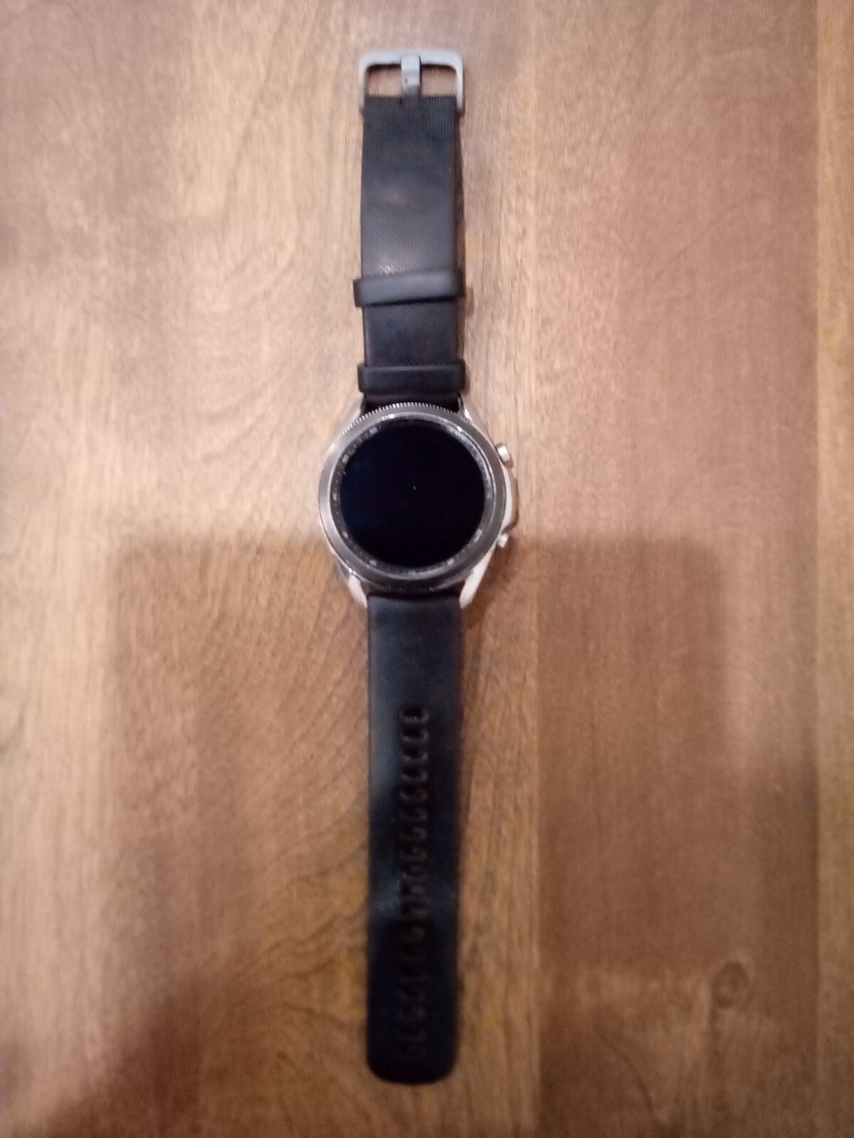 Samsung Galaxy Watch3 SM-R840 45mm Mystic Silver Stainless Steel Case Black Band