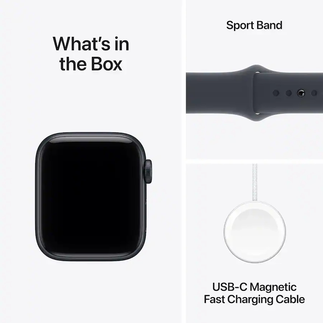 Apple Watch SE 3 40mm GPS Cellular Midnight Case with Sport Band – M/L MEPC4LW/A