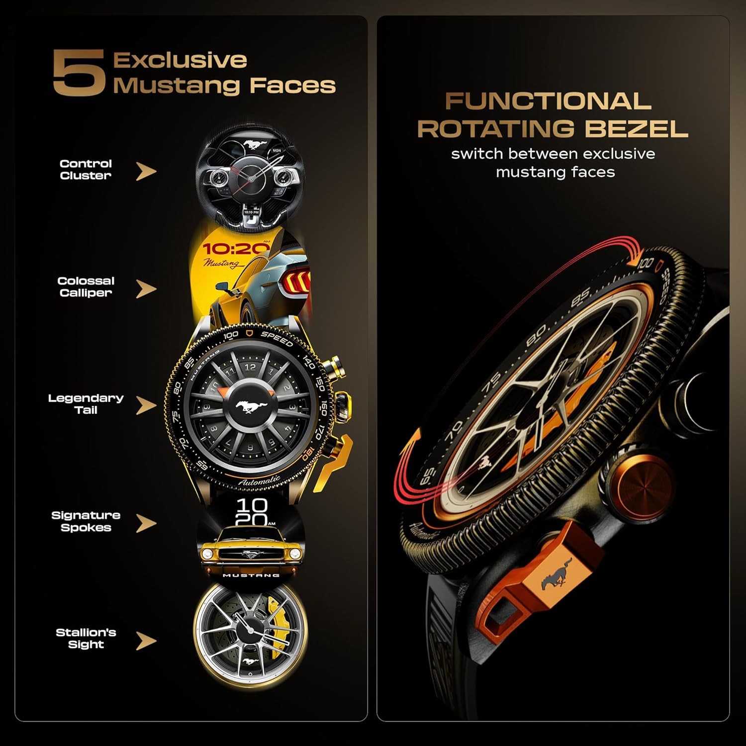 GOBOULT Newly Launched Mustang Stallion Smart Watch 1.43” AMOLED Display, Rotat