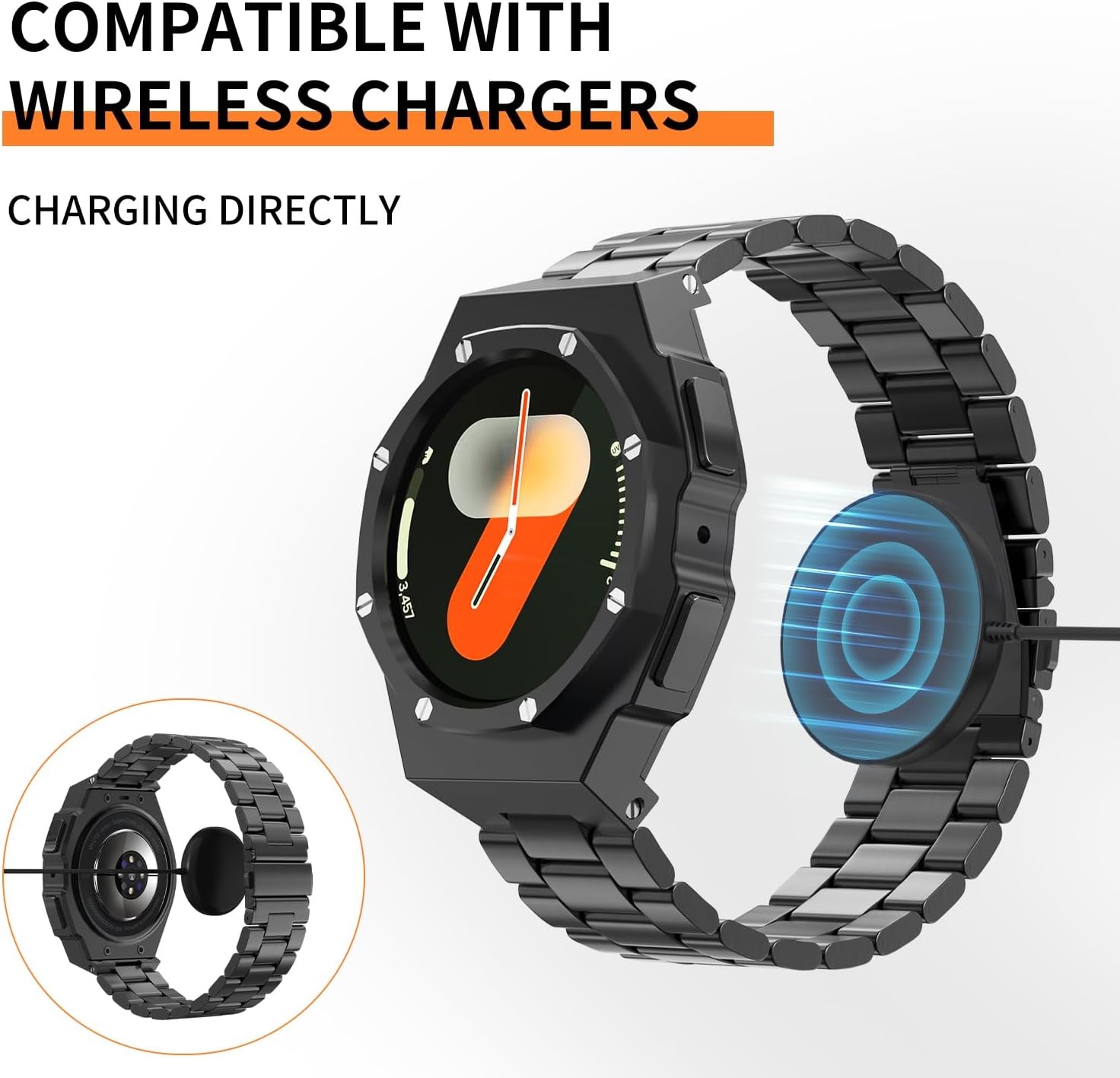 Only Case For Samsung Galaxy Watch 7 44mm Rugged Military Metal Bumper Cover