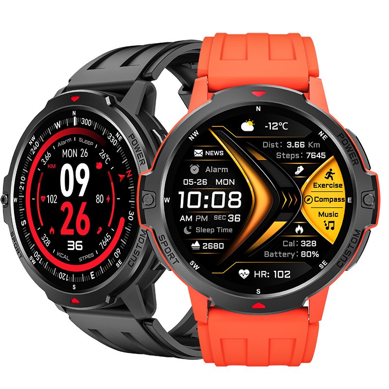 Precision Waterproof 3ATM GPS Heart Rate Fitness Sport Smartwatch