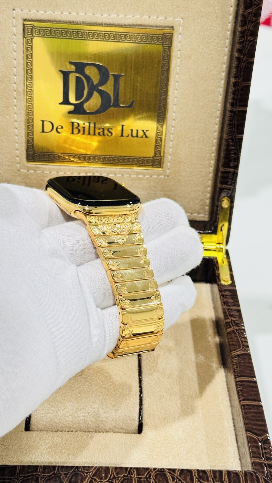 CUSTOM 24K Gold Plated 46MM Apple Watch SERIES 10 ENGRAVED NANO COATING LTE GPS
