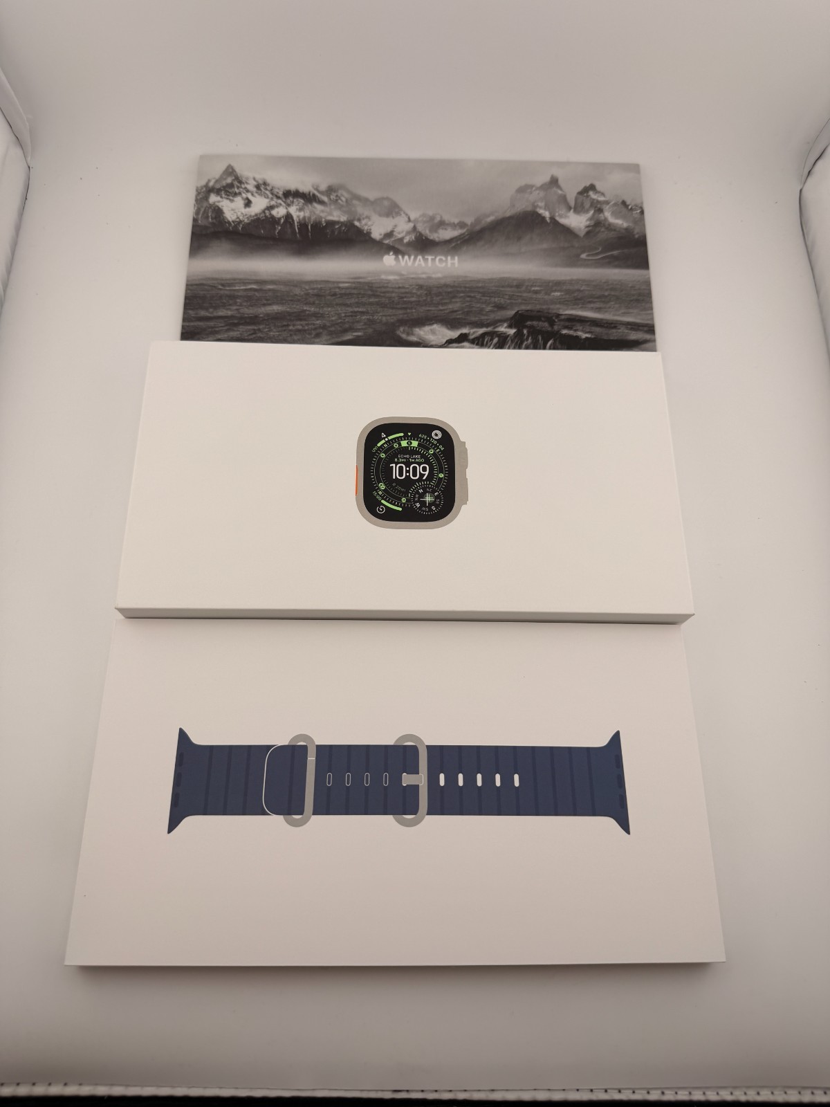 Apple Watch Ultra 3 49mm Cell Titanium Anchor Blue Ocean Band MEWH4LW/A