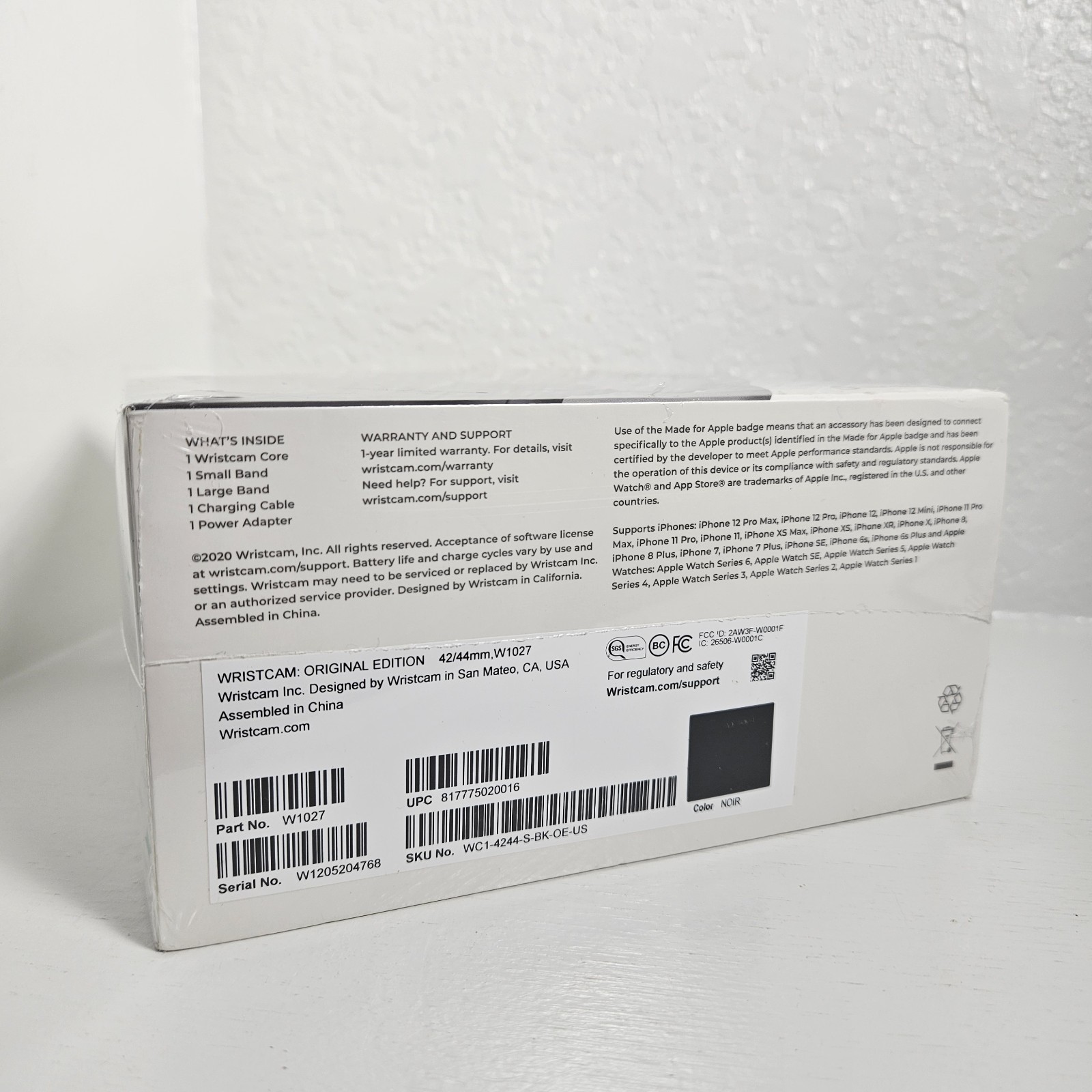 Wristcam For Apple Watch 42/44 mm Dual Cameras W1027 Original Edition NEW Sealed