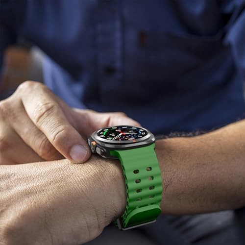 Ocean Silicone Strap Compatible with Samsung Galaxy Watch Ultra 47mm Sport Men