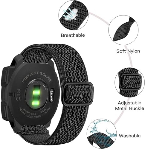 1 Pack Nylon Strap Compatible with Garmin Instinct 45mm Watch Men Women Sport Re