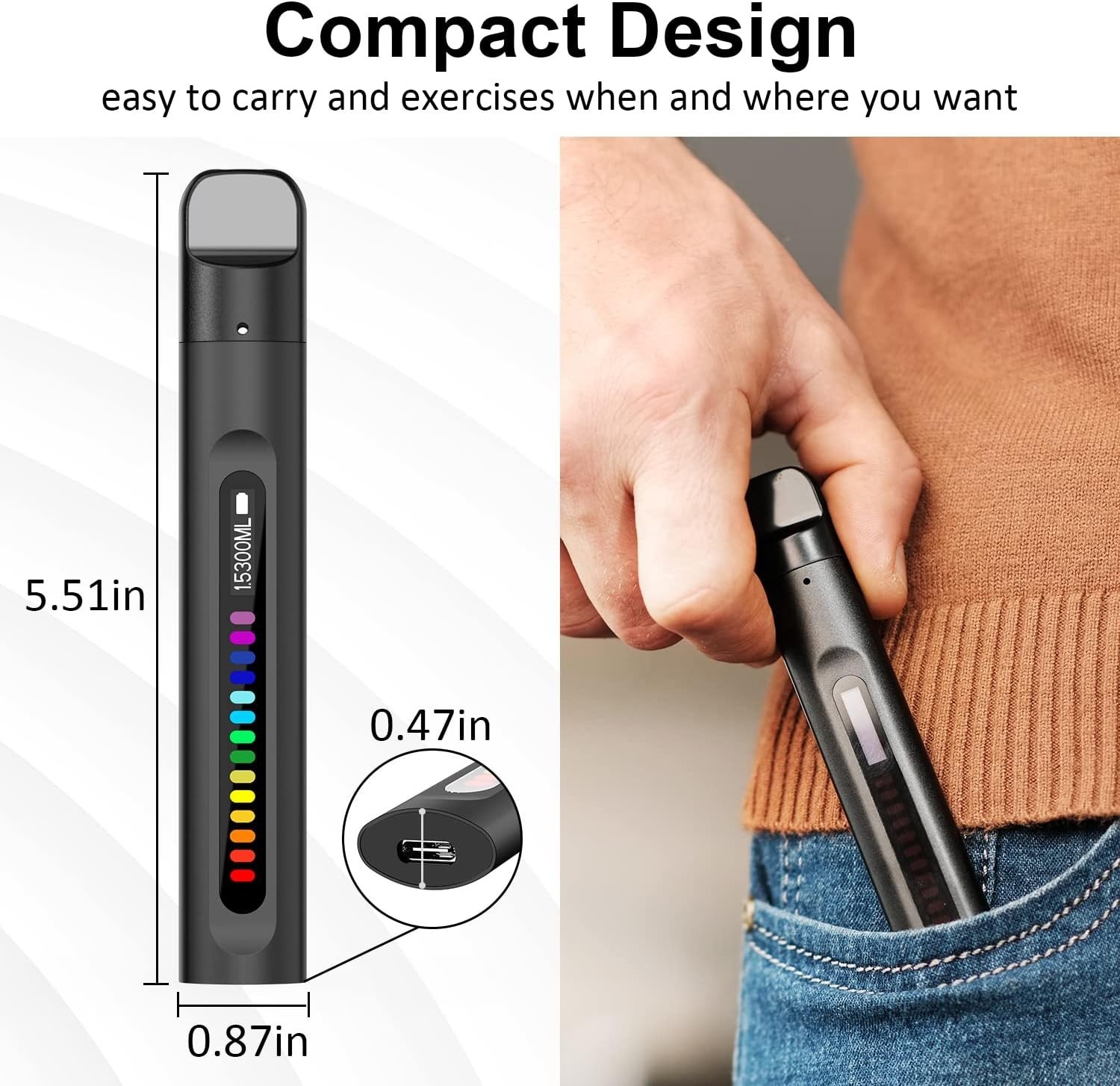 Breathing Exercise Device, Portable Breathing Training Device for Better Brea…