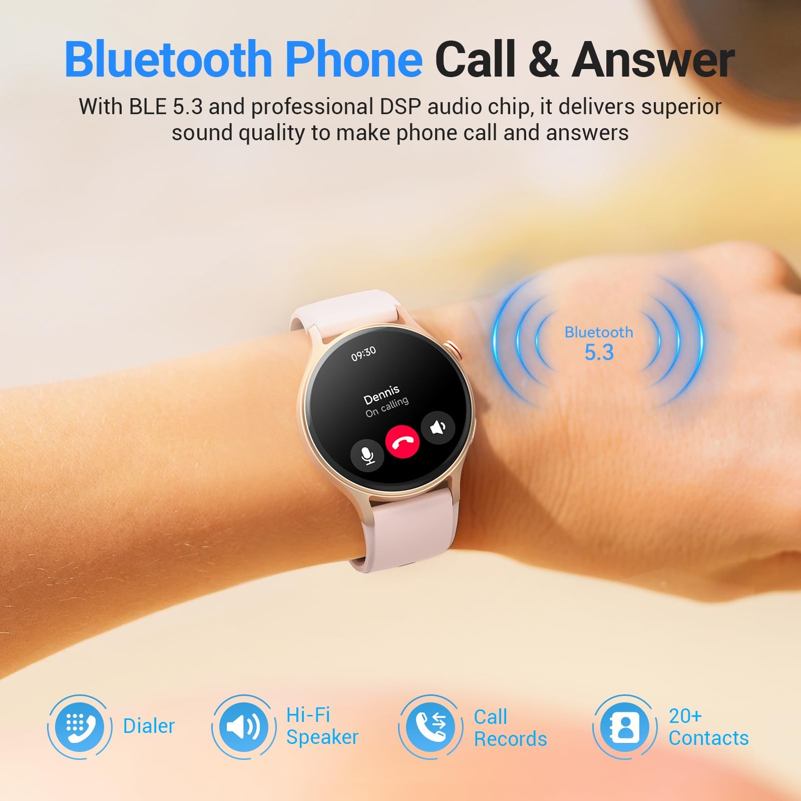 Fitpolo Smart Watch For Women1.3 Amoled Touchscreen Fitness Tracker Make/Answer