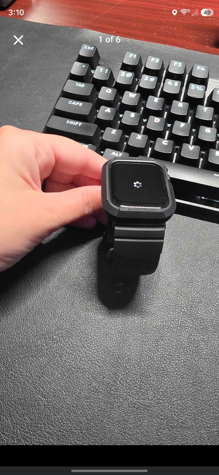 Apple Watch 41mm Black Aluminum Case w/ Accessories Cellular + WiFi