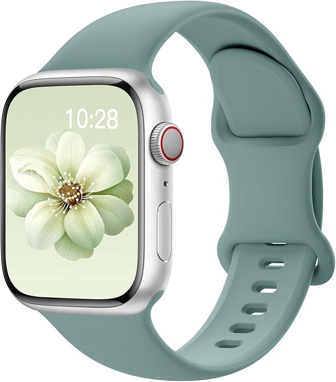 Sport Silicone Band Compatible with Apple Watch Series 9 8 7 6 5 4 3 2 1 SE Ultr