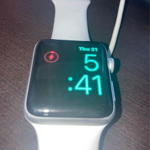 Apple Watch Series 3 GPS 42mm Silver Aluminum Case White Sport Band – MTF22LL/A 