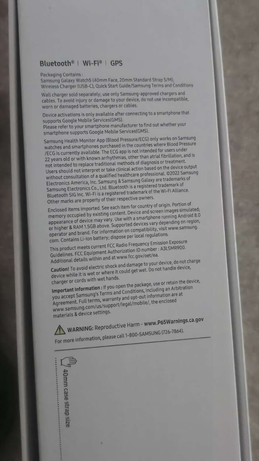 Samsung Galaxy Watch 5 40mm Black Aluminum SM-R900 GPS with 5 Sapphire Crystal