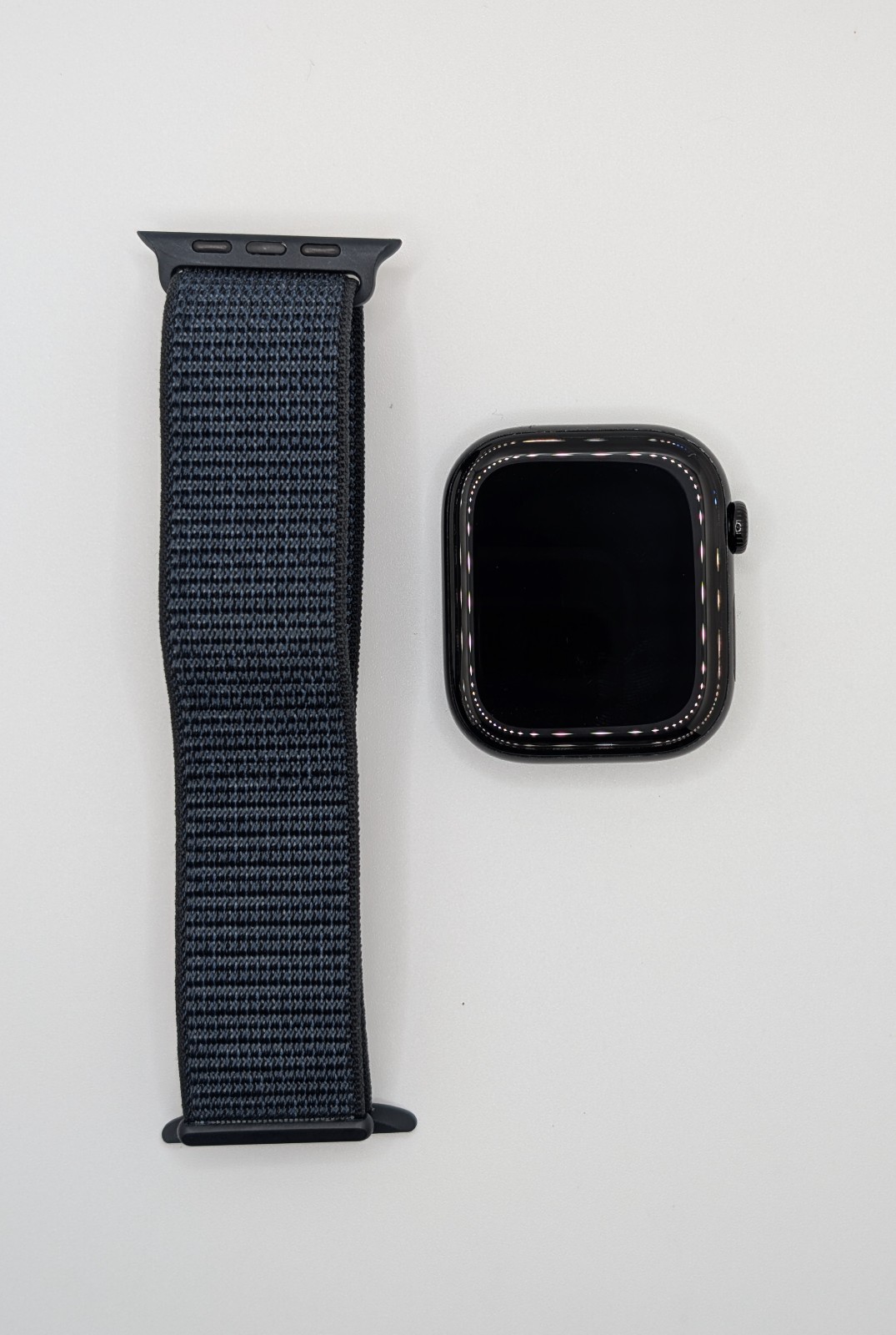 Apple Watch Series 10 / 46 mm GPS Jet Black / Ink Sport Loop Band (Good). ~2QM~