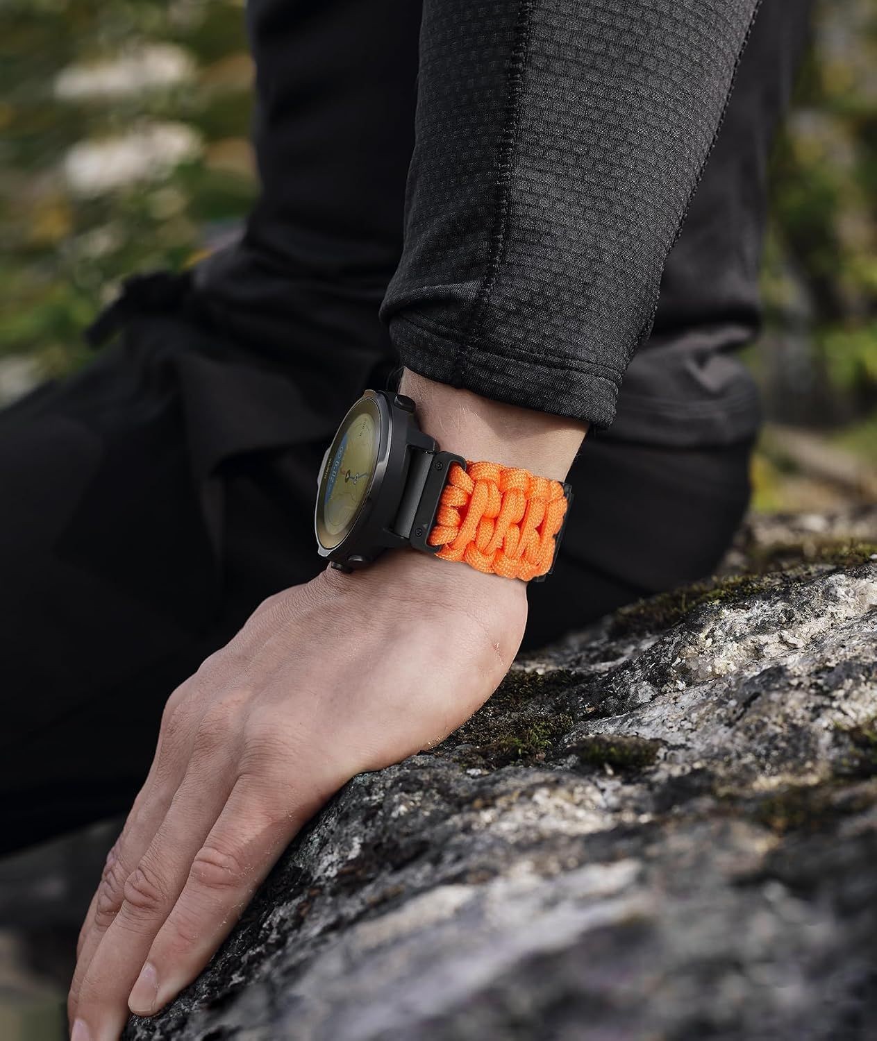 550 Paracord Strap Compatible with Garmin Fenix 20mm/22mm/26mm Rugged Design