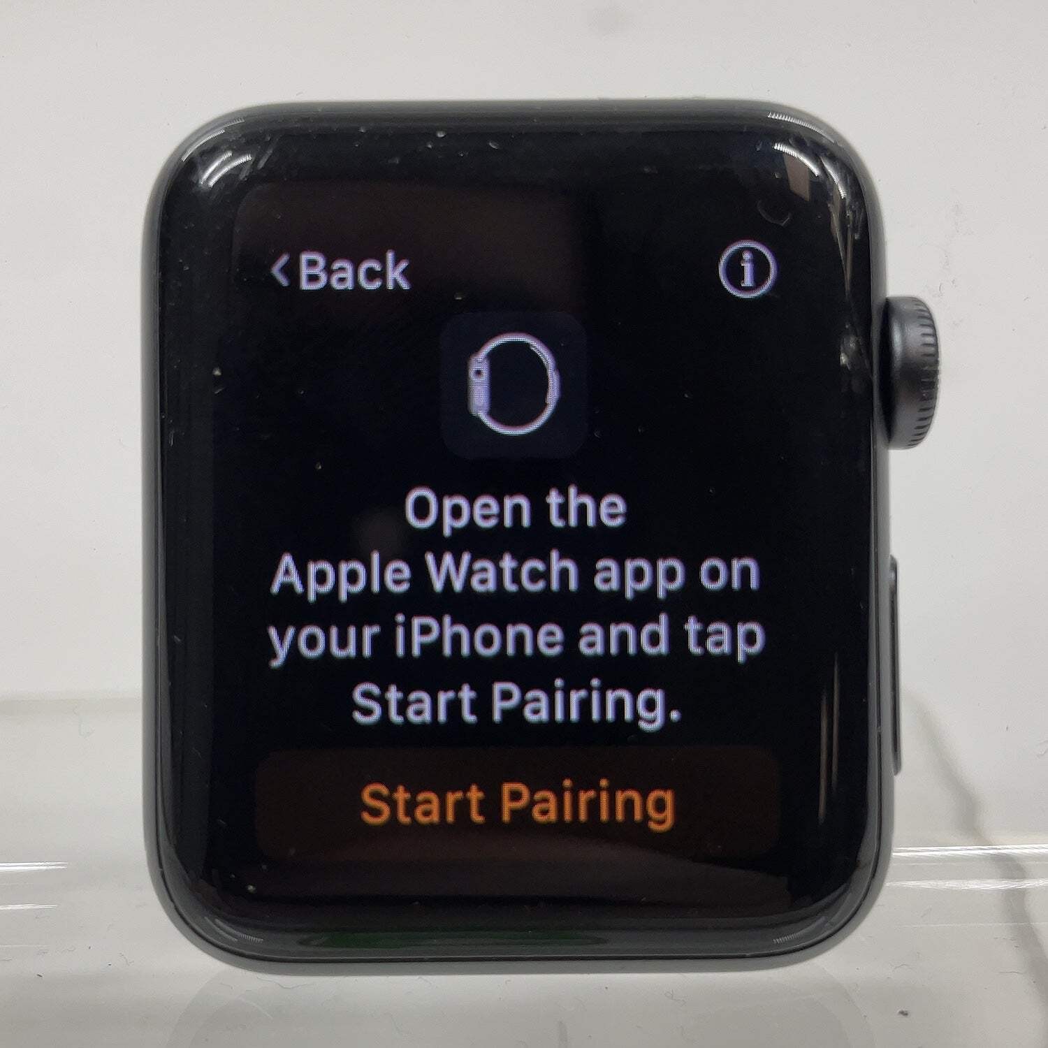 GPS Only Apple Watch Series 3 42MM Space Gray Aluminum Black Sport Band A1859
