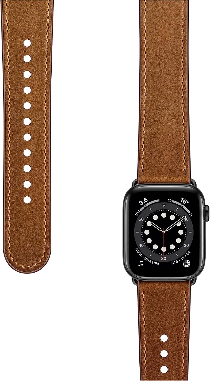 Genuine Leather Strap Compatible with Apple Watch 42mm/41mm/40mm/38mm