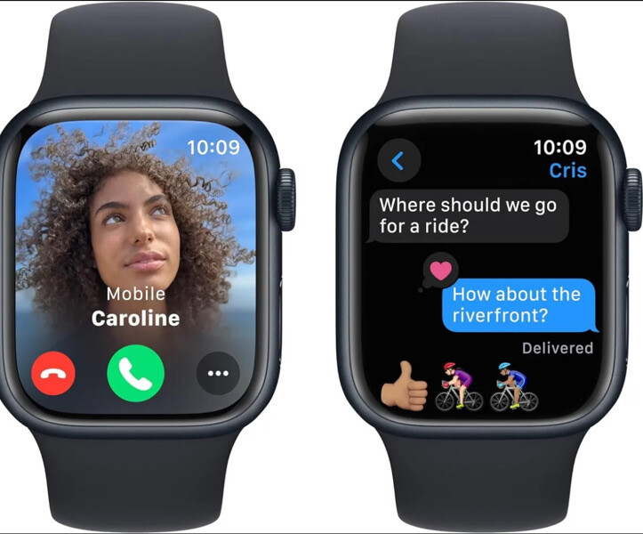 Apple Watch Series 9 41mm Aluminum Case with Sport Band – Midnight, S/M (GPS)…