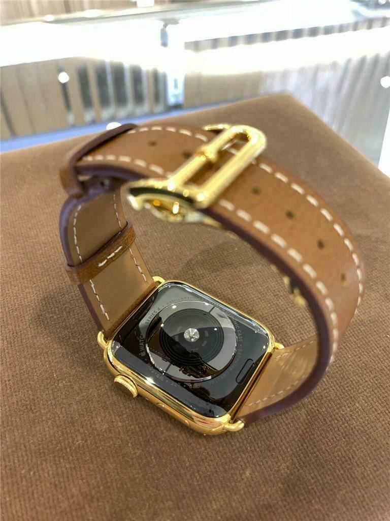 44mm Apple Watch Series 5 Custom 24K Gold Plated Stainless Steel GPS Cellular