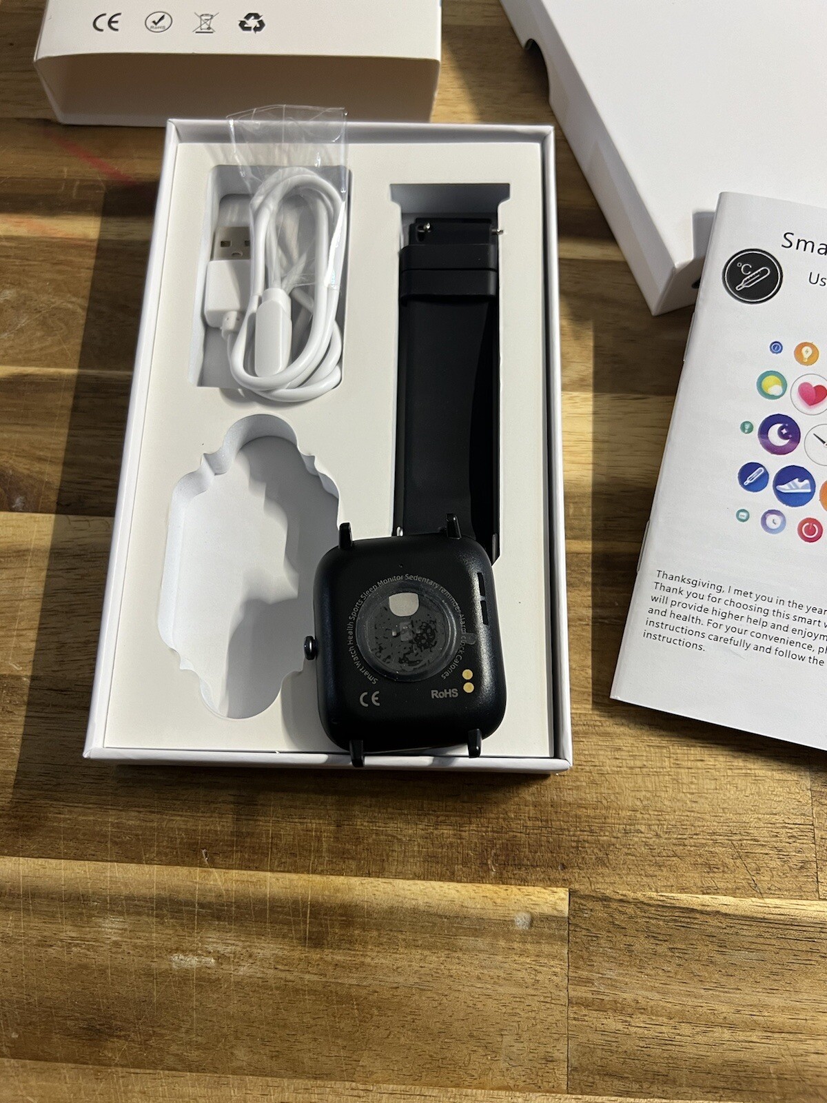 Souyie Smart Watch With Bluetooth, IP67 Waterproof Fitness Tracker