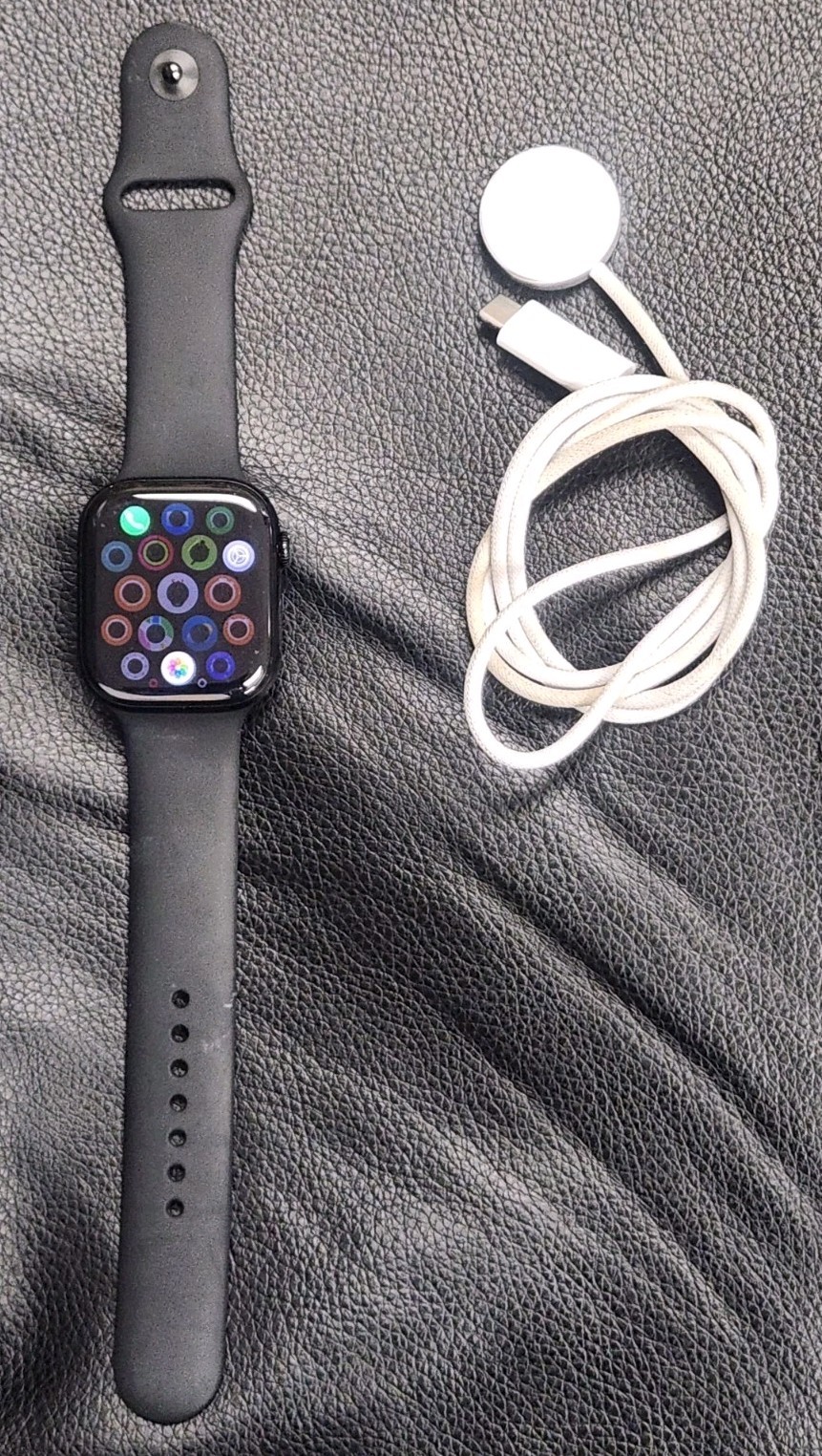 Apple Watch Series 11 46mm GPS Jet Black M/L Black Sport Band MEUX4LW/A( Good )