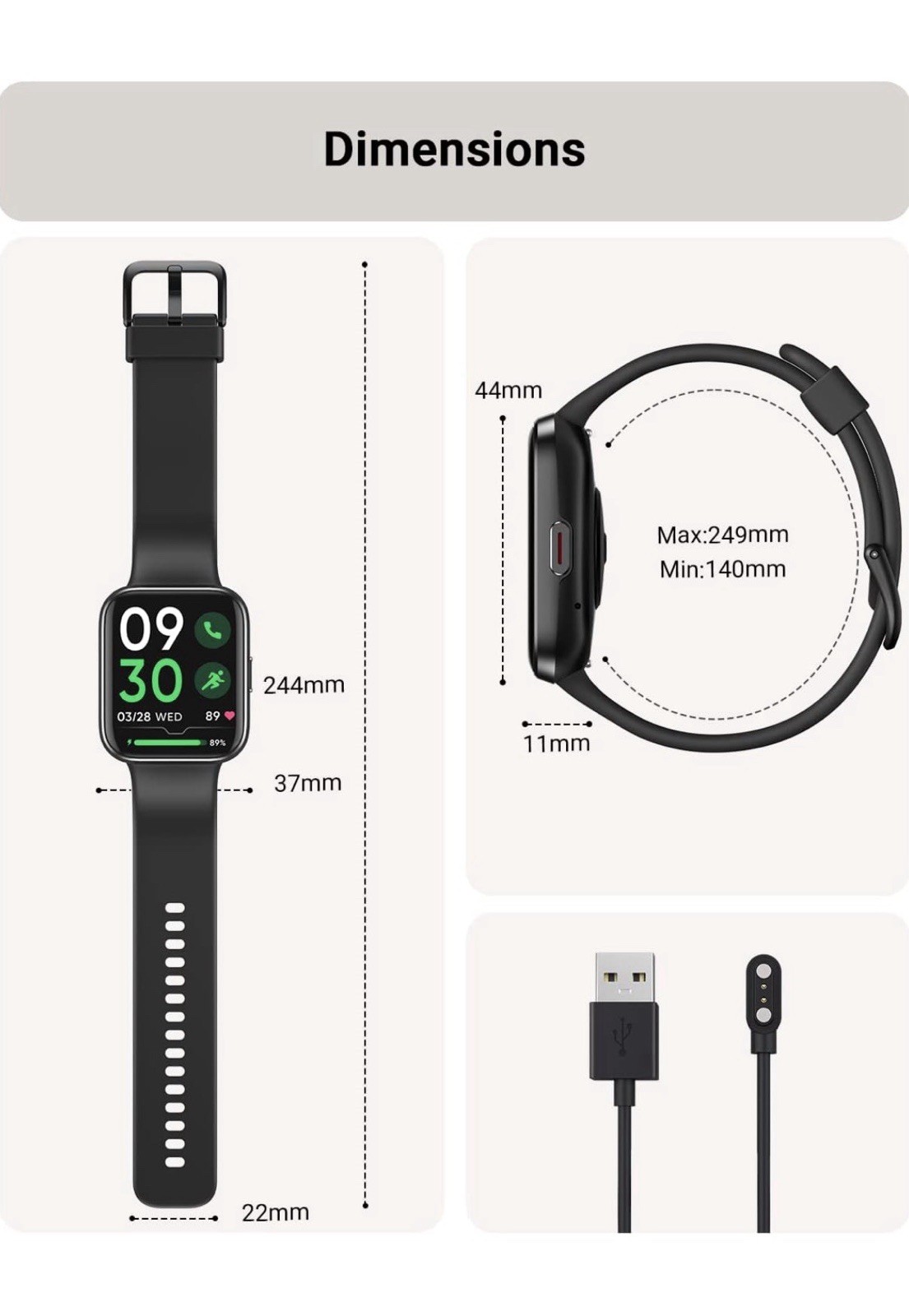 Smart Watch for Men/Women Android & iPhone, Alexa Built-in, 1.8″ Touch