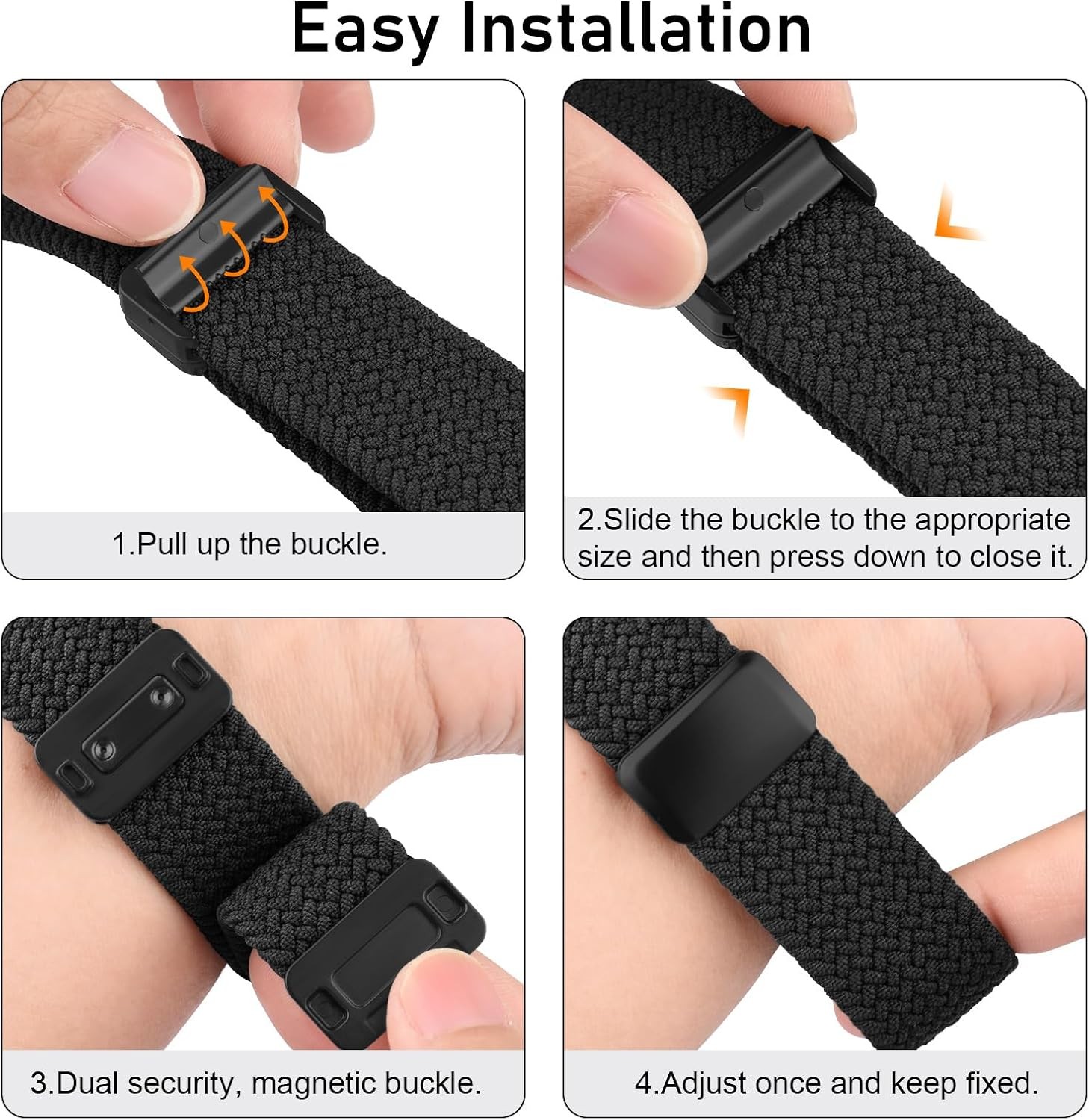 Magnetic Nylon Band for Fitpolo IDW13/IDW19 Smartwatch 22mm Replacement Strap