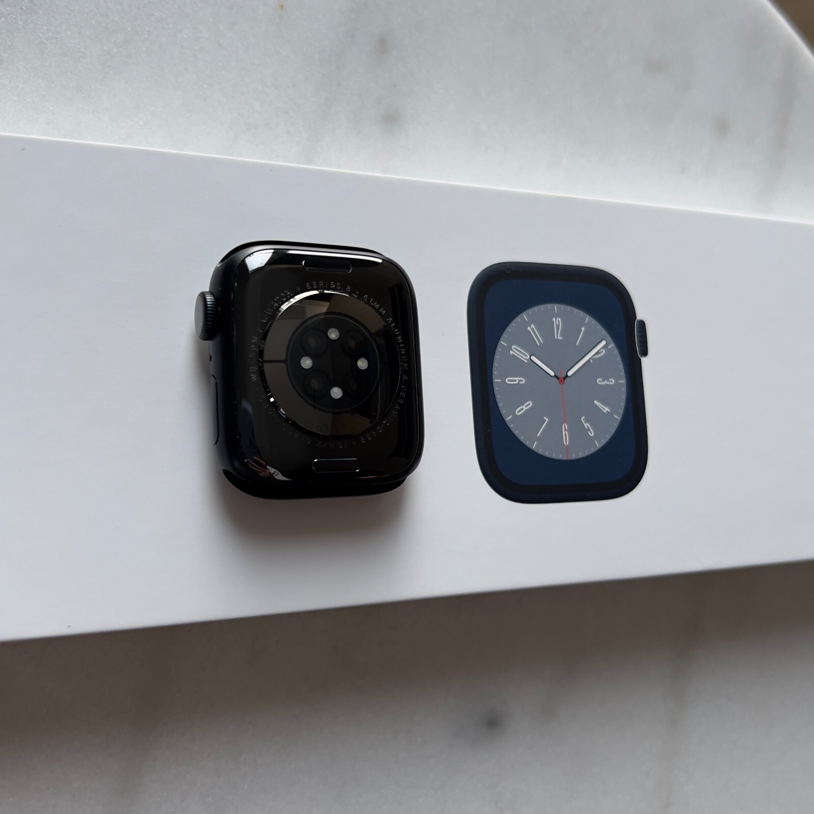 Apple Watch Series 8 – 41mm – GPS – midnight black – model A2770 – new open box