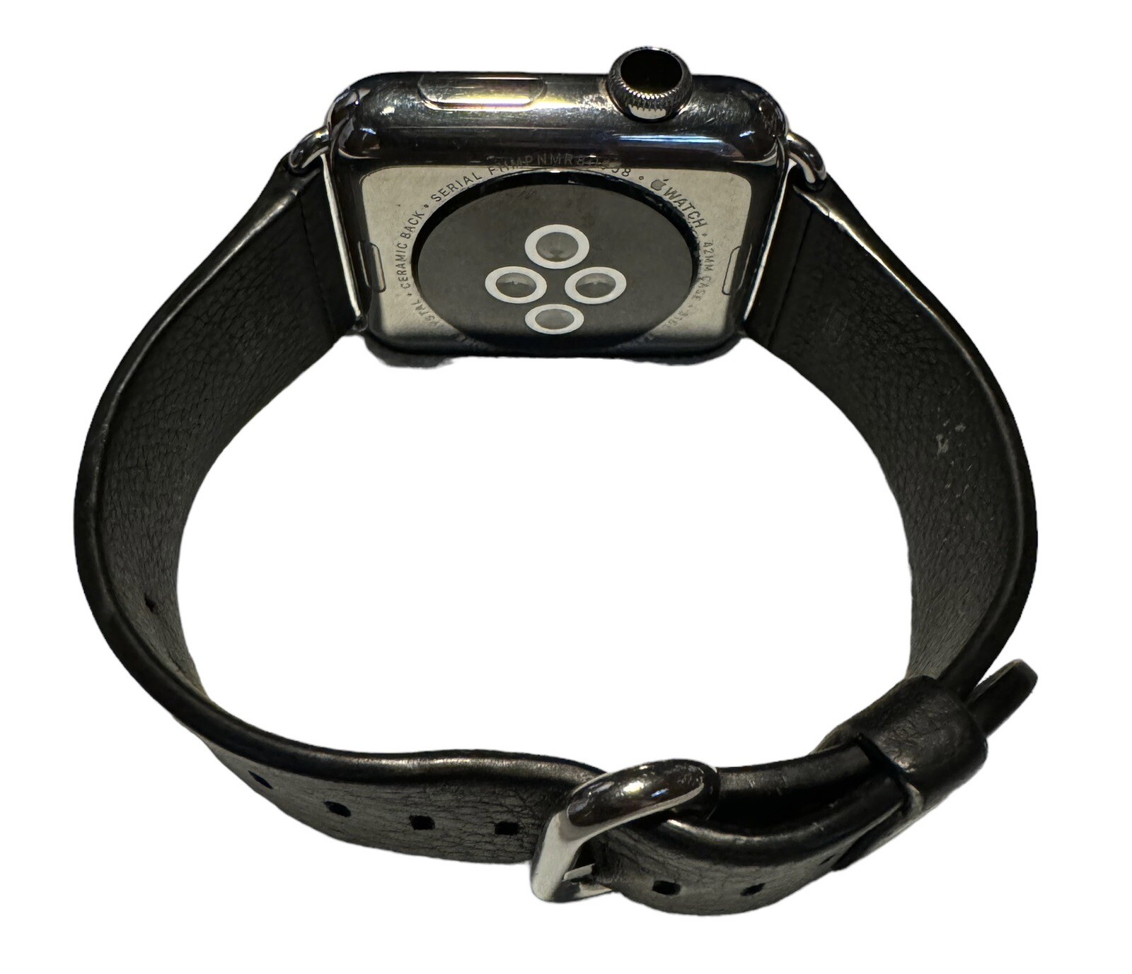 Genuine Apple Watch 42mm 316L Space Black Stainless Steel Watch & Leather Strap