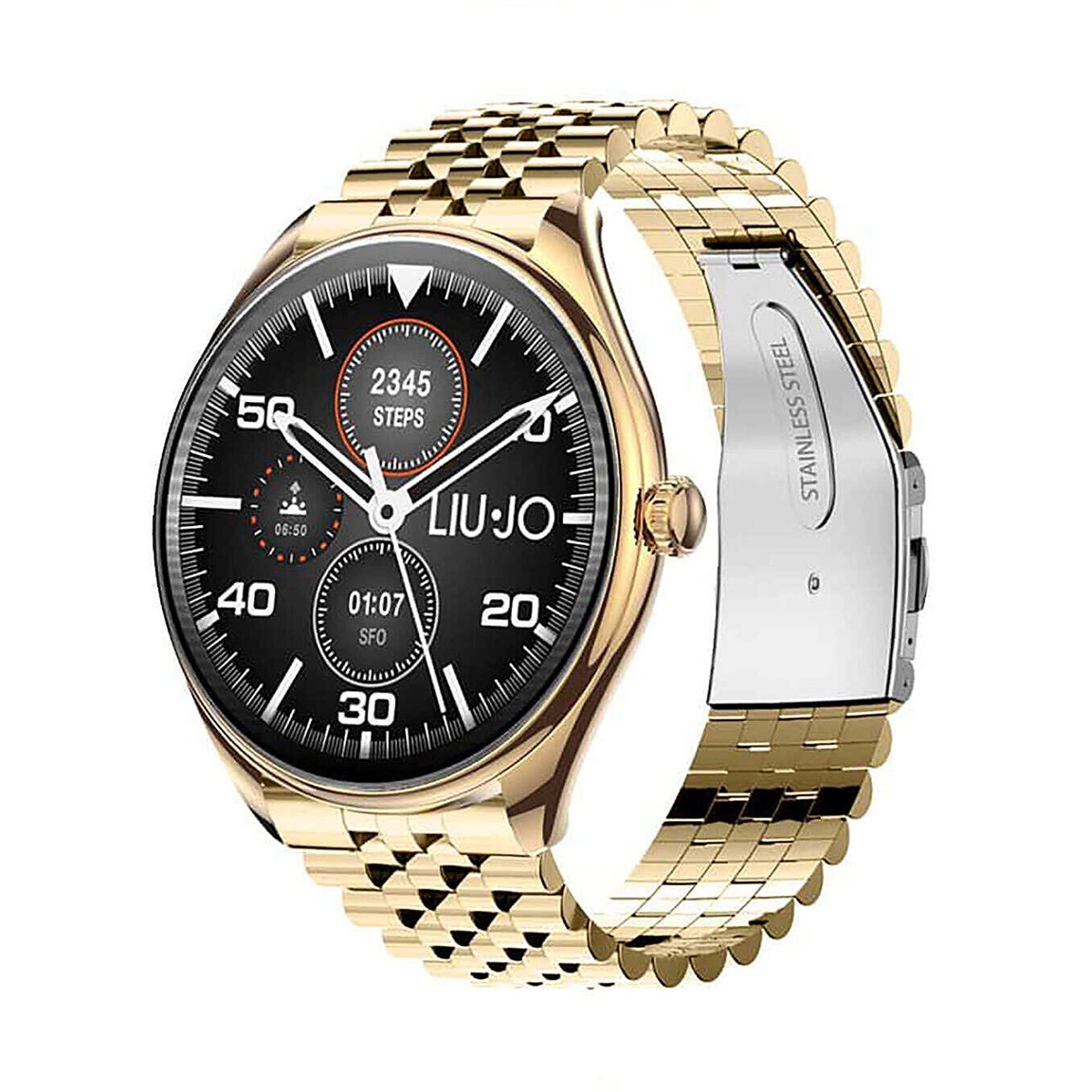 Mens Smartwatch LIU JO LUXURY SLIM MAN SWLJ161 Steel Golden Touchscreen