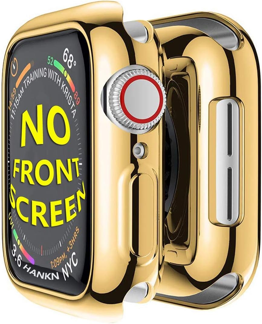 Soft TPU Case for Apple Watch Series 11 46mm Gold Plated Shockproof Bumper