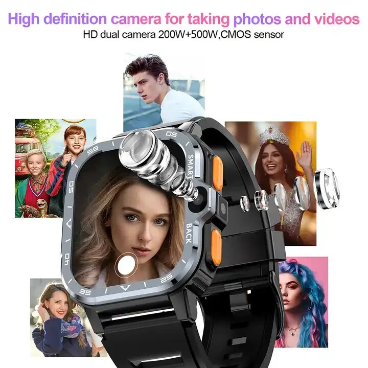 APPLLP 4 MAX Android 4+64GB 2.02″ Waterproof Video Phone Wifi GPS 5MP Smartwatch
