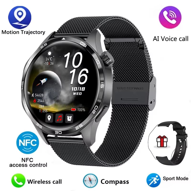 GT5 PRO Smart Watch Men Watch 5 Pro AMOLED HD Screen Bluetooth Call GPS Trajecto