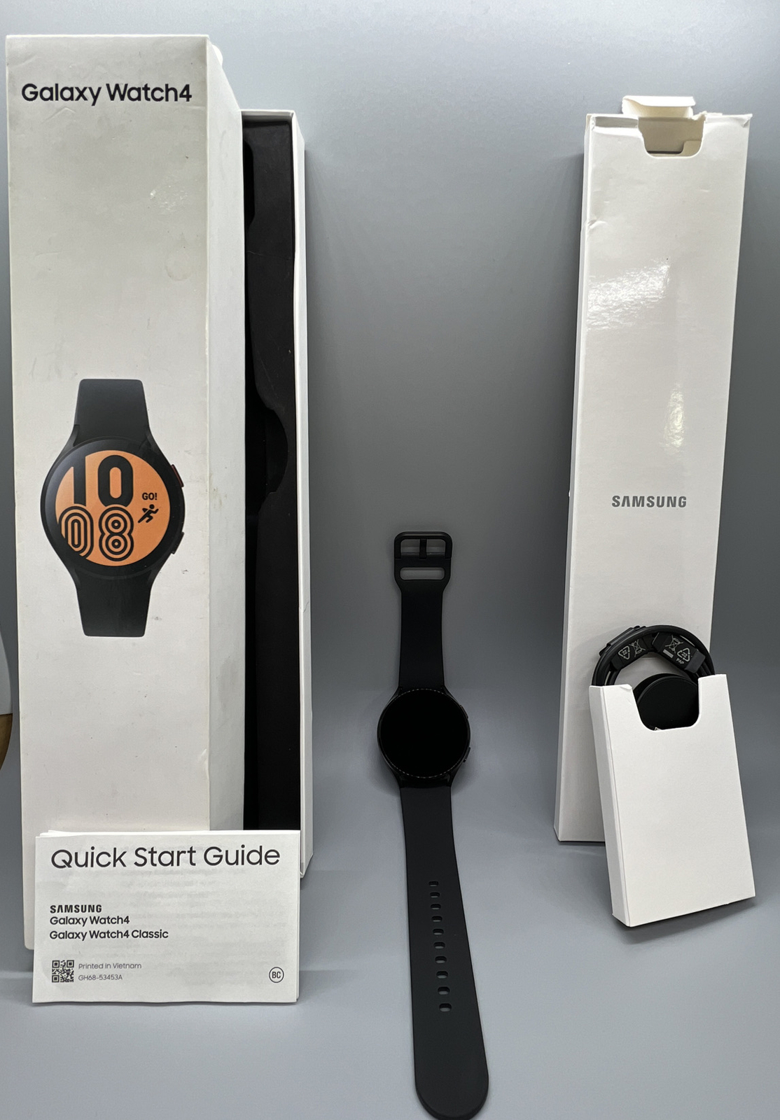 SAMSUNG GALAXY WATCH 4 44MM ALUMINUM GPS LTE BLACK SM-R875U AT &T