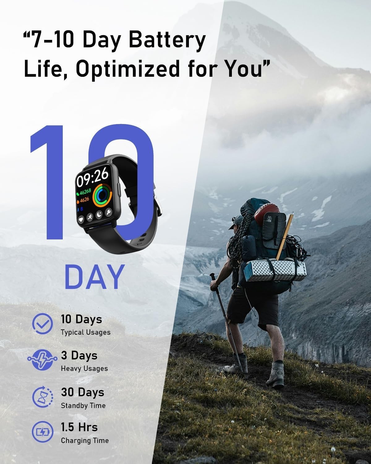 2026 Smart Watch For Men/Women, Waterproof Smartwatch Bluetooth iPhone Android