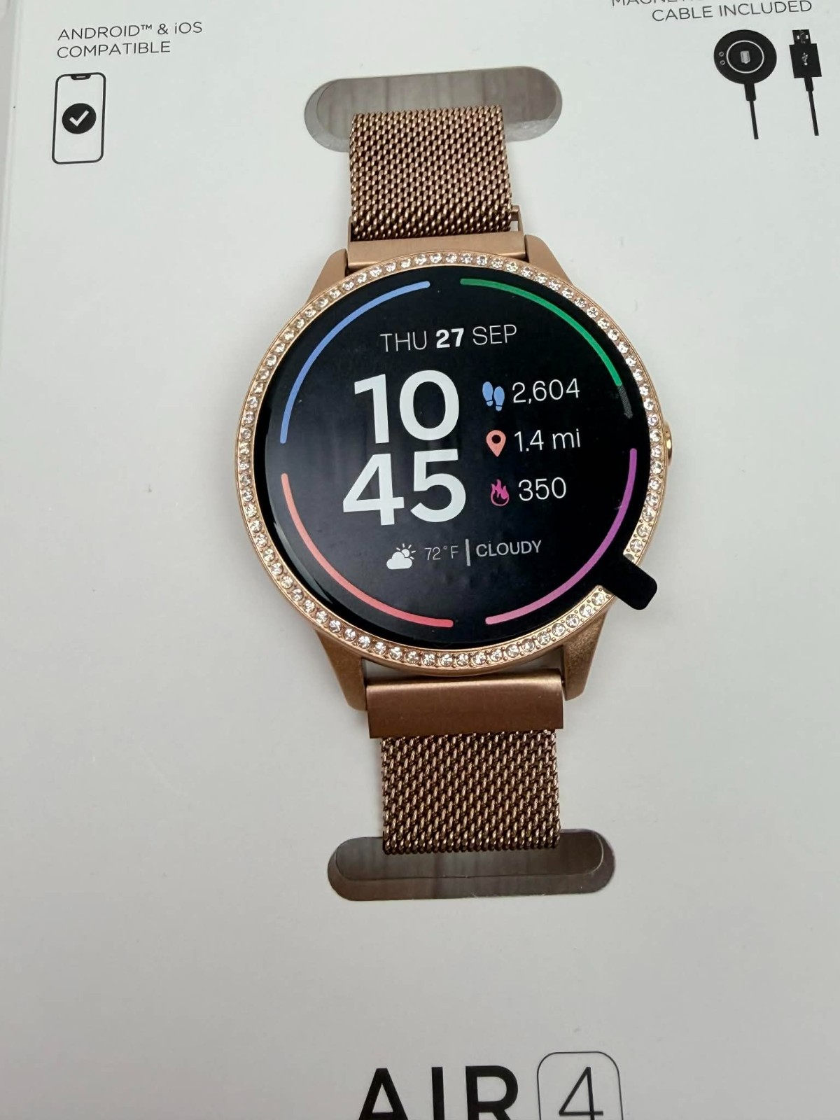 iTouch Sport 4 Unisex Adult Multi-Function Rose Goldtone Smart Watch TP4E02-C29
