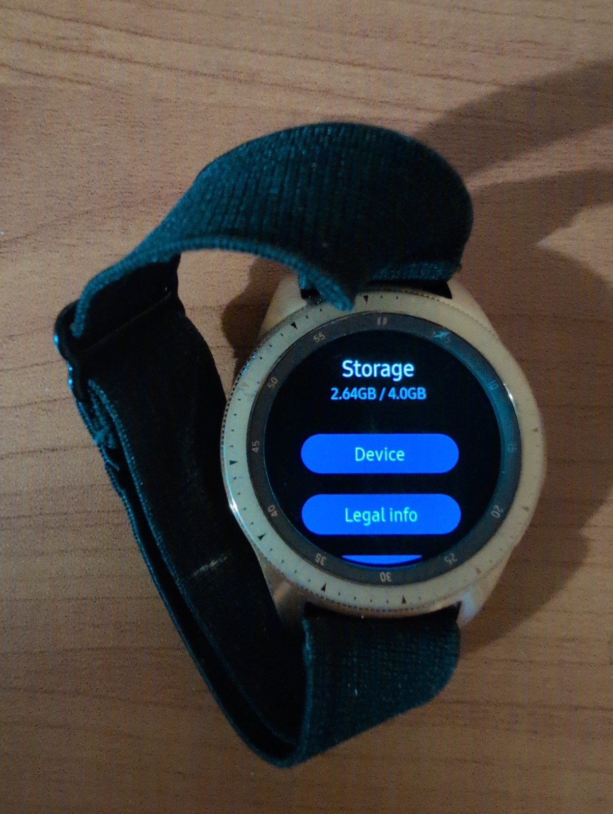 Samsung Galaxy Watch SM-R810 (Black & Gold) With Aftermarket Strap