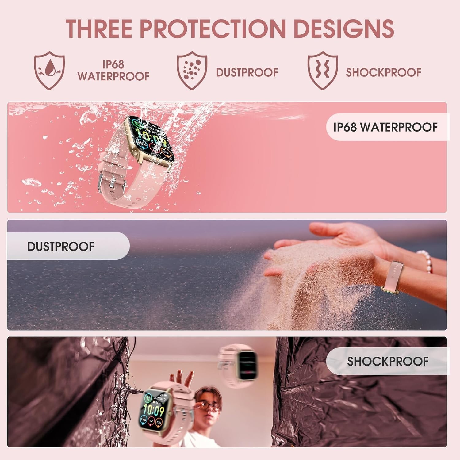 Ddidbi P66 Smart Watch (Answer/Make Call), 1.85″Touch Screen Fitness Watch