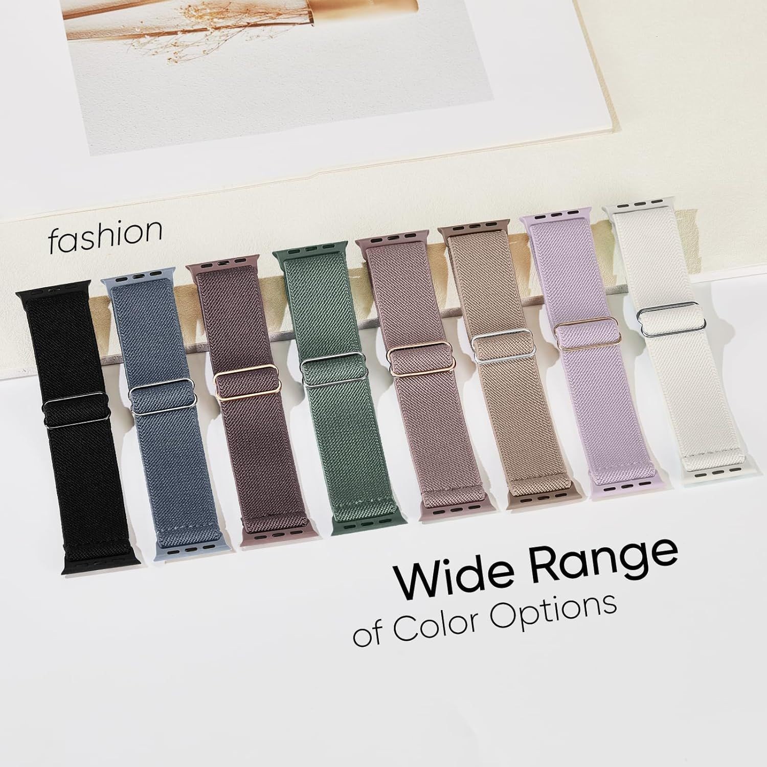 10-Pack Water-Resistant Stretchy Straps for Apple Watch 40mm 44mm Bands