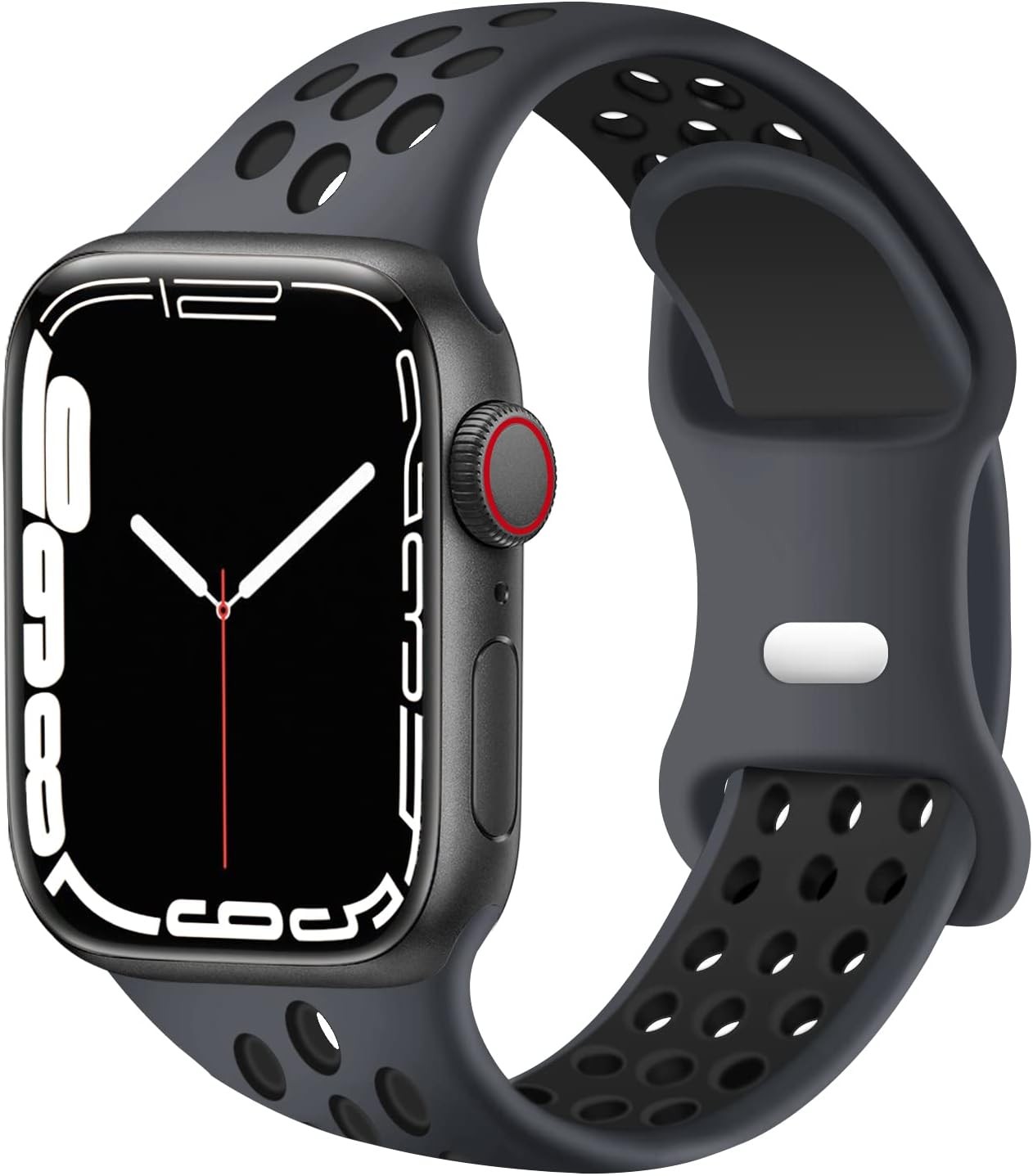 Silicone Sport Strap Compatible with Apple Watch Series 7 44mm