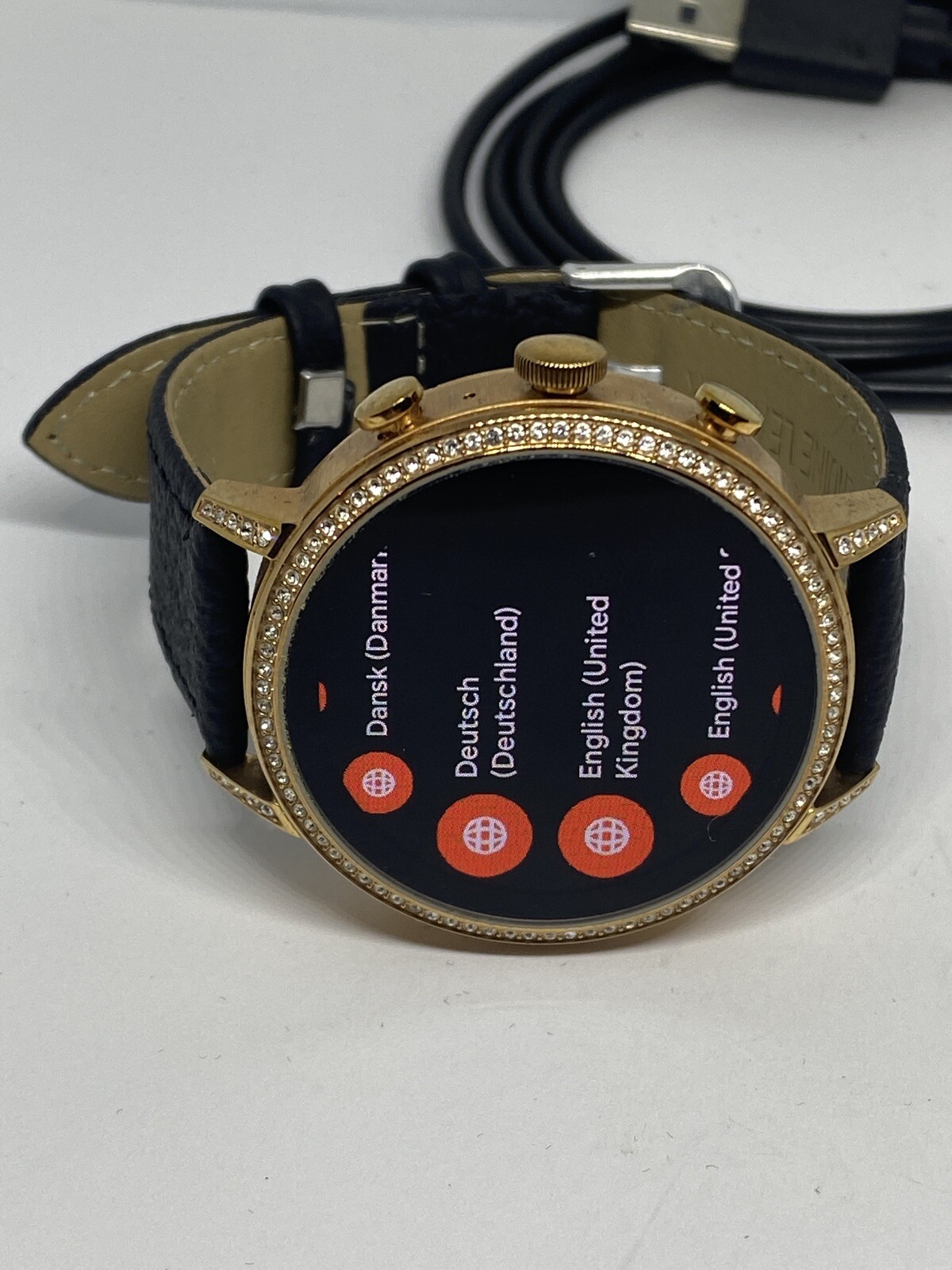 Fossil Gen 4 Authentic Digital Dial Smart Watch Custom Band FTW6015 AB167