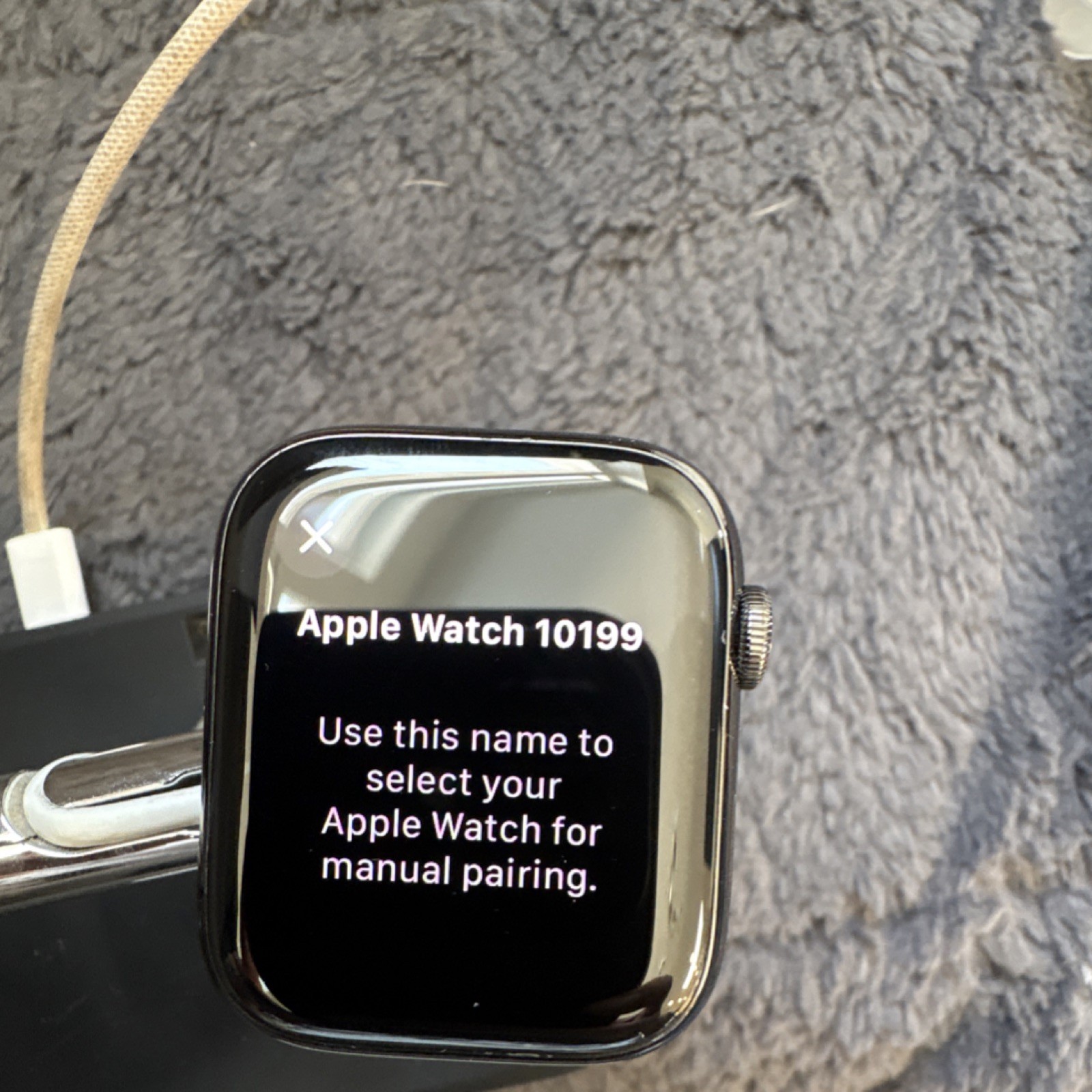Apple Watch Series 7 45mm Stainless Steel Case with Black Stainless Steel Band
