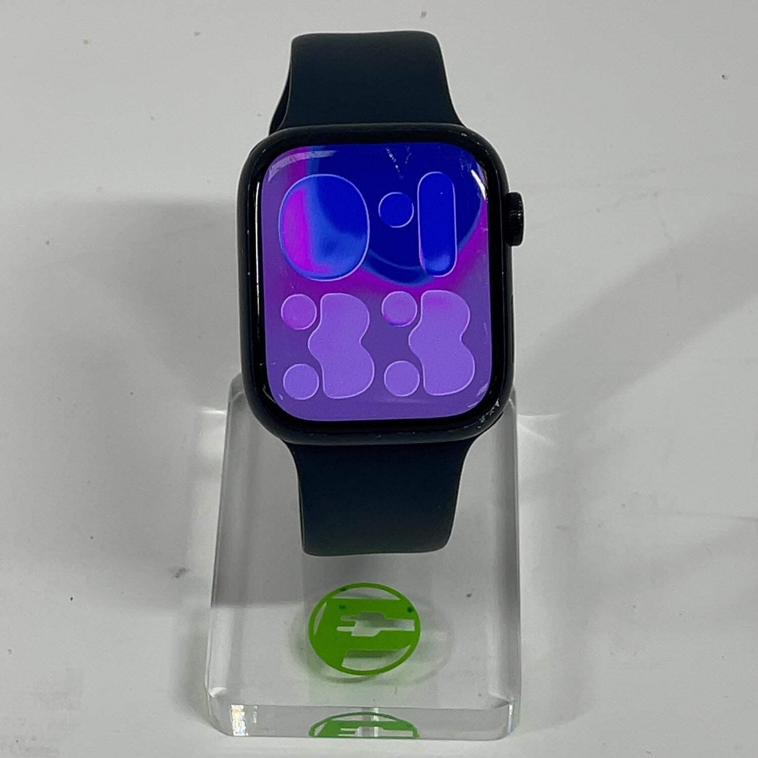 GPS Only Apple Watch Series 7 45MM Black Aluminum Black Solo Loop MKJ73LL/A