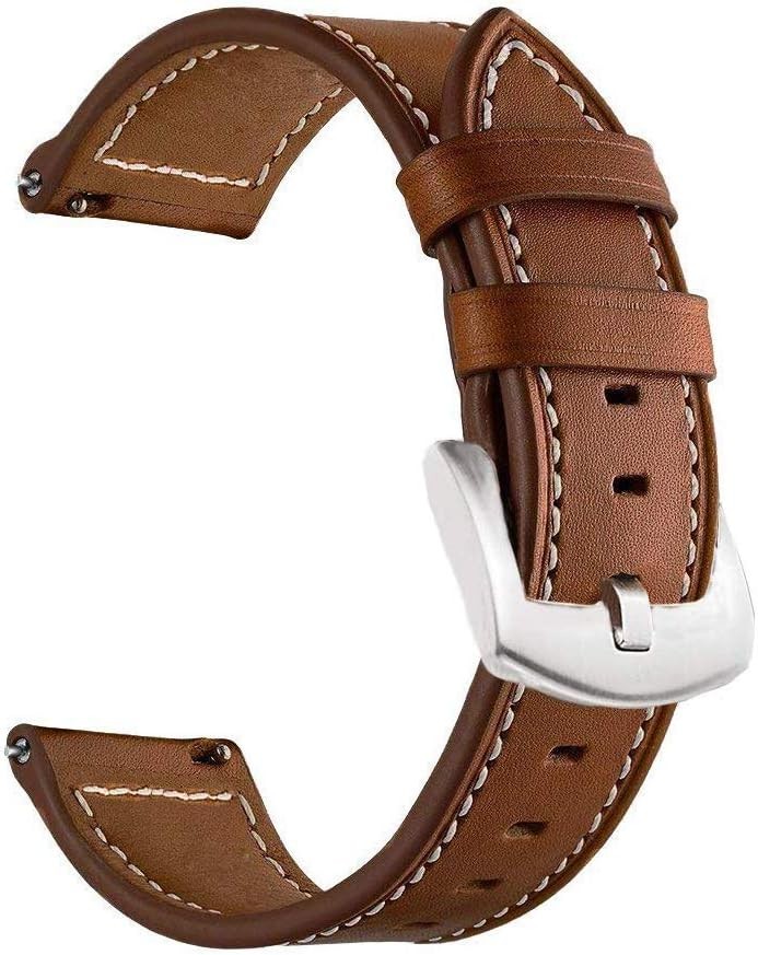 Leather Strap Compatible with Garmin Vivoactive 4S 40mm, Venu 2S 18mm