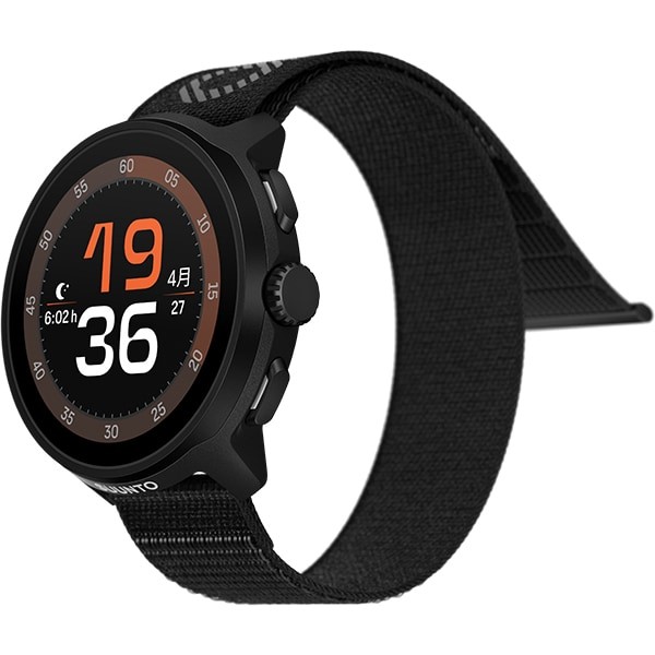 SUUNTO RUN ALL BLACK 46mm Textile Strap AMOLED GPS Smartwatch SS051109000