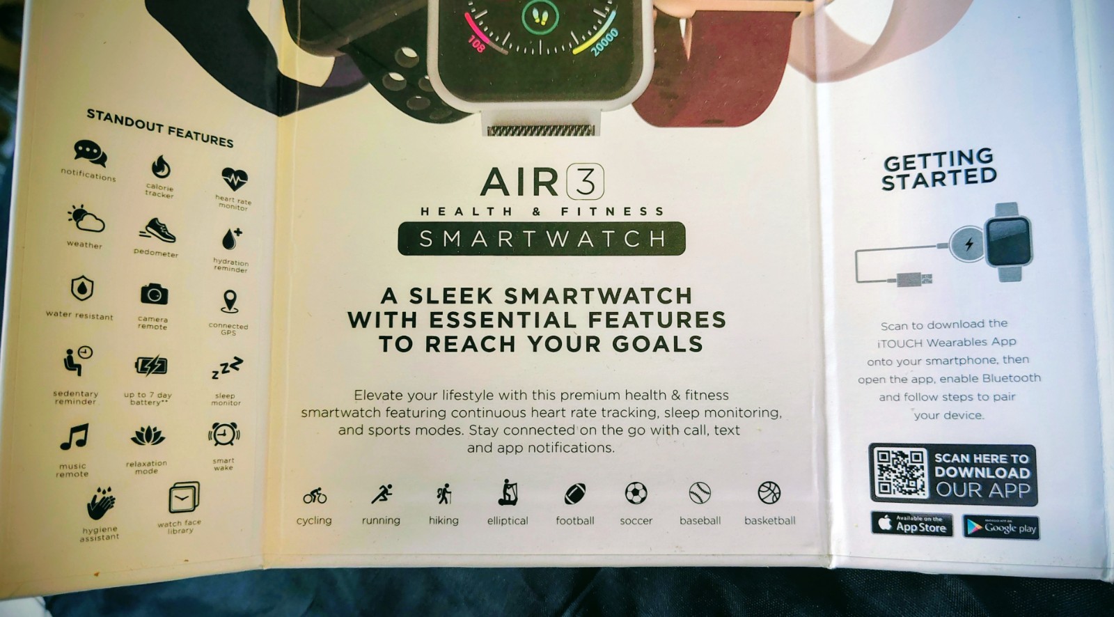 Apple I touch wearables smartwatch air 3 NEW in BOX with $59.99 tag