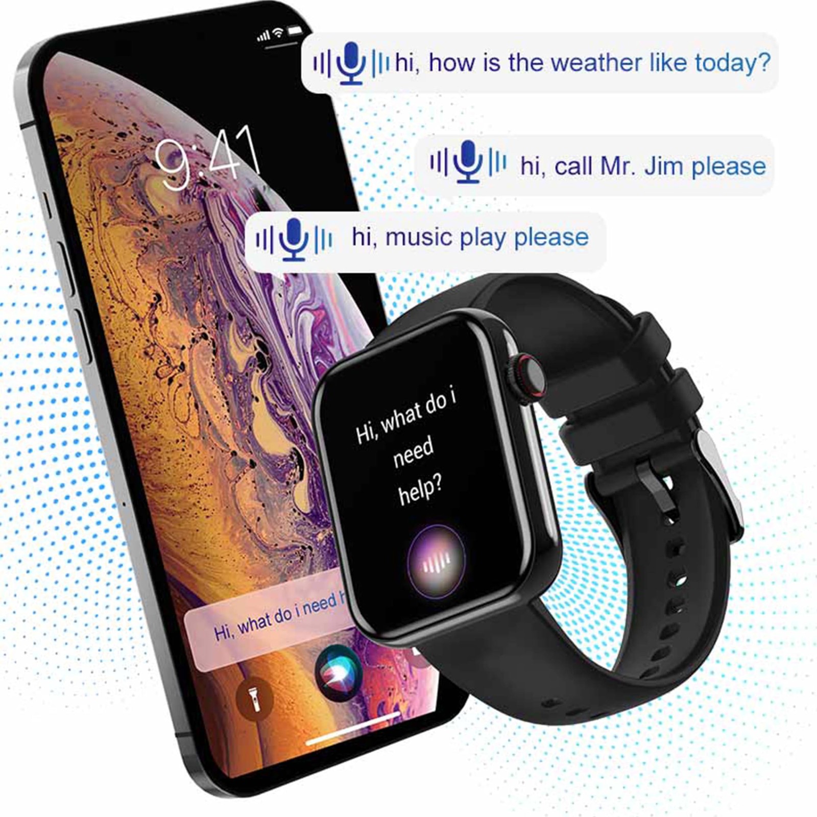 for Men(Answer/Make Calls) 1.85″ HD Fitness Tracker for Android iPhone with S…