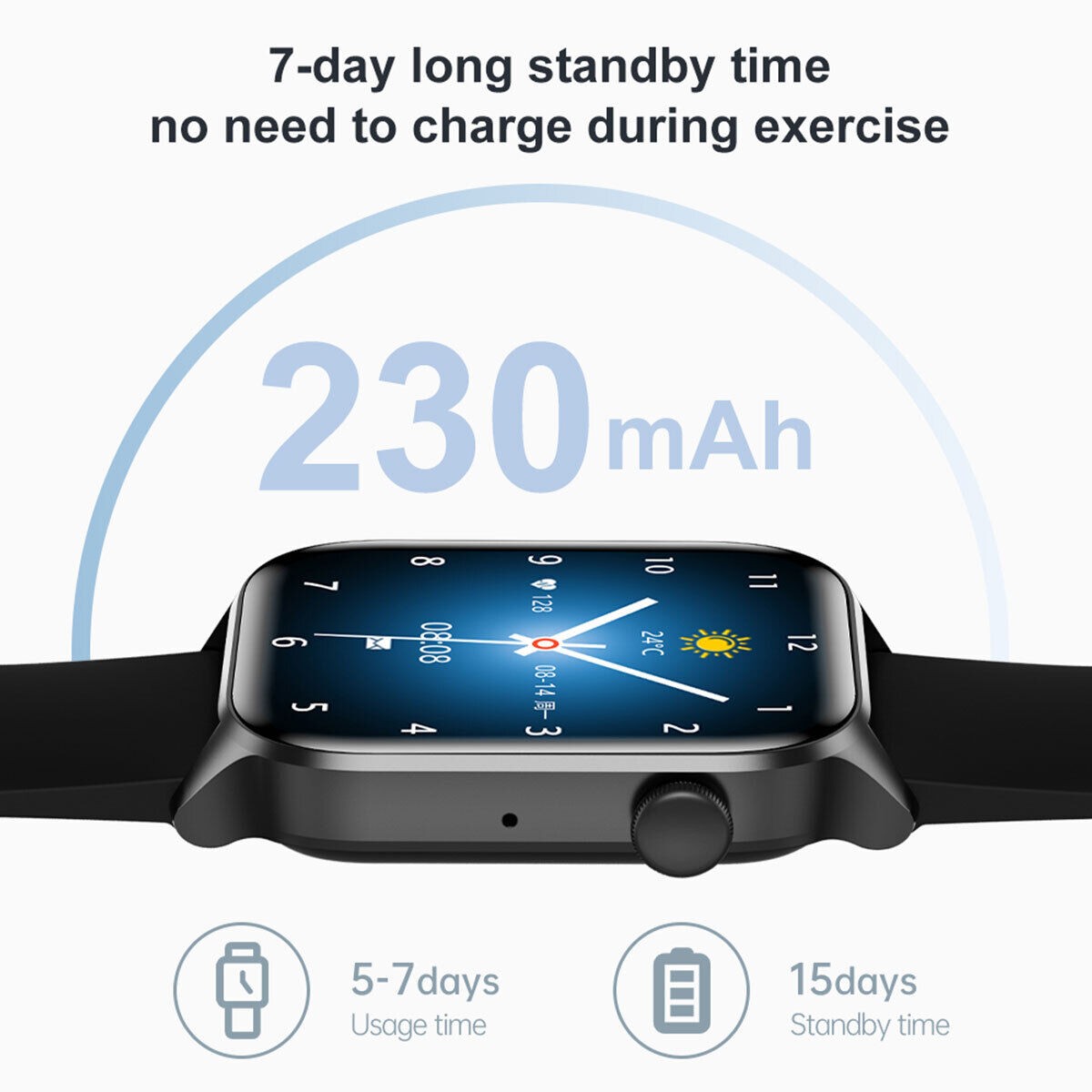 2025 Smart Watch Blood Pressure Oxygen Heart Rate Monitor Watch for Android IOS