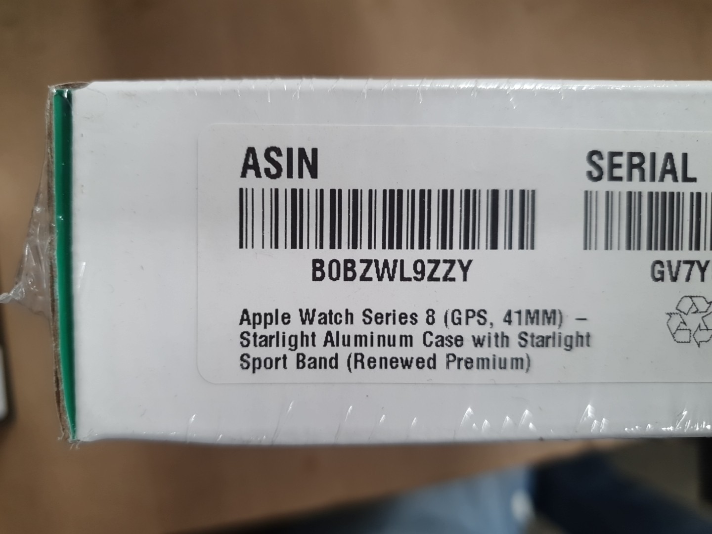 Apple Watch Series 8 GPS Cellular 41mm Starlight Aluminum Case Sport Band Re-new