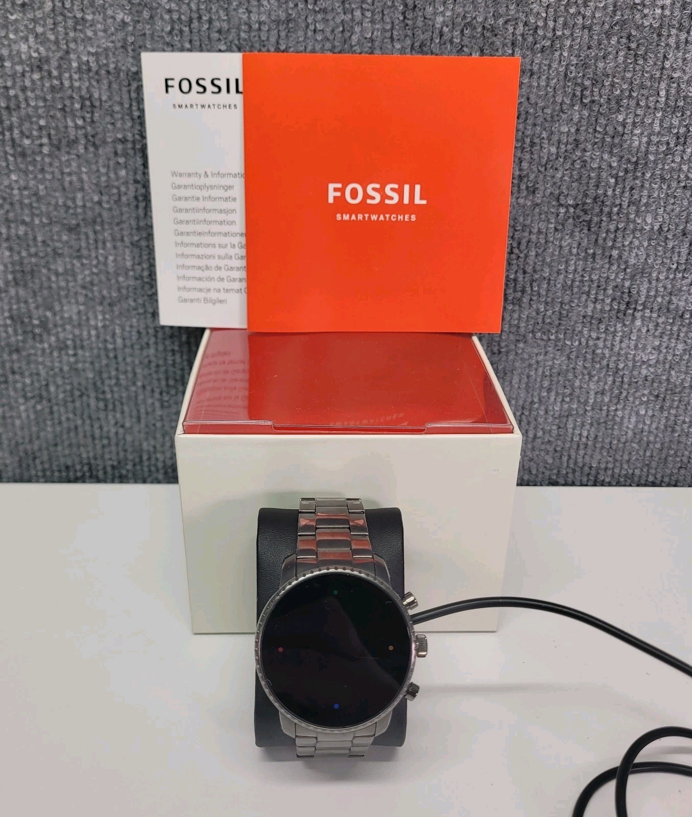 Fossil Q Mens Gen 4 Explorist HR Stainless Steel Touchscreen Smartwatch DW6F1